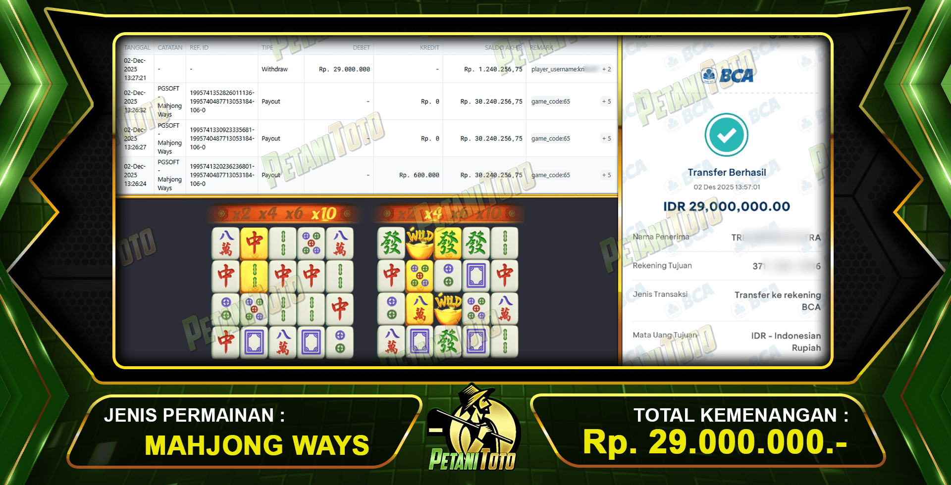 JACKPOT SLOT DIBAYAR PETANITOTO