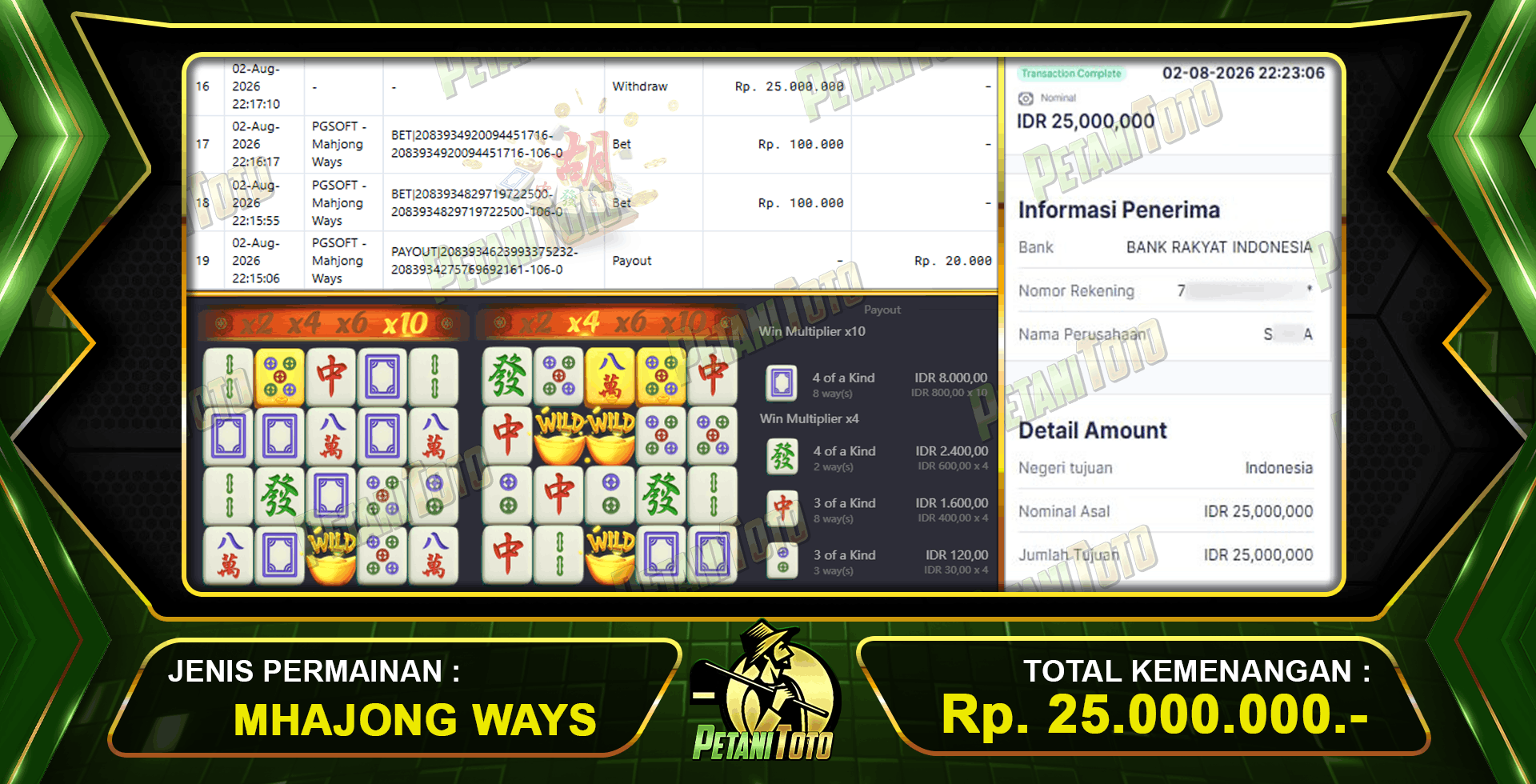 BERHASIL JACKPOT BESAR